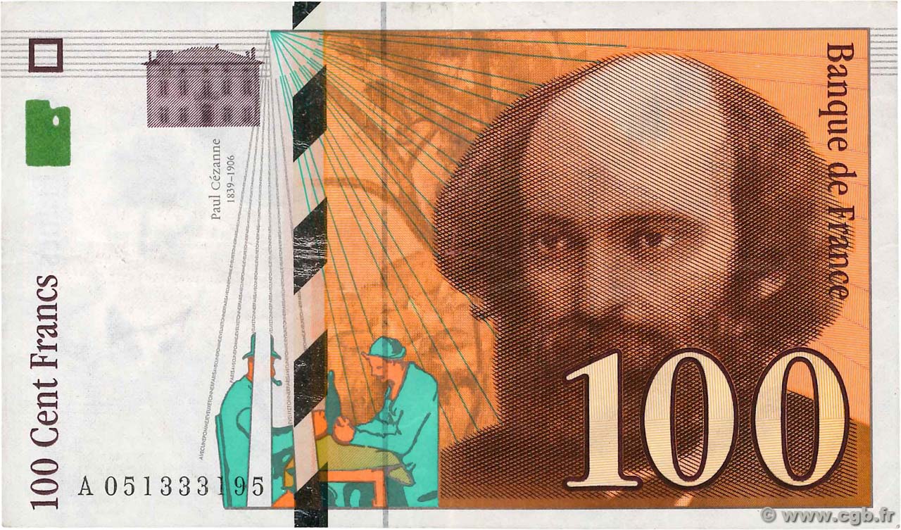 100 Francs CÉZANNE FRANCIA  1998 F.74.02 BB