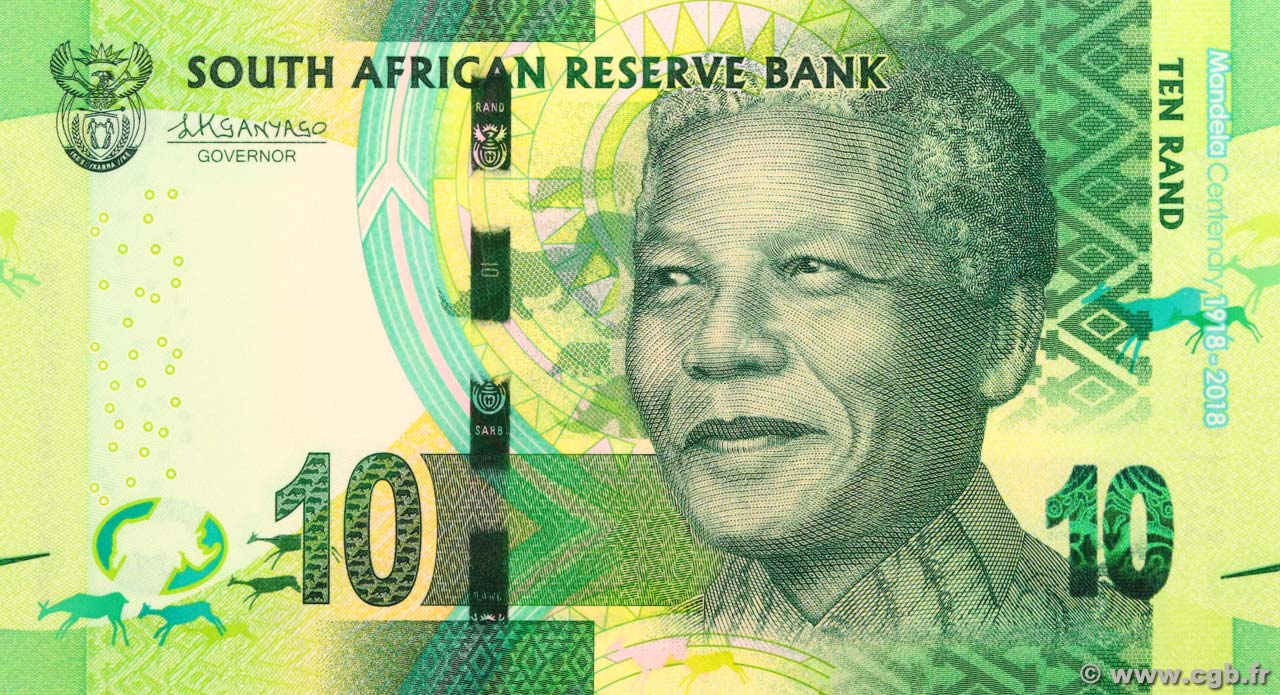 10 Rand SOUTH AFRICA  2018 P.143 UNC