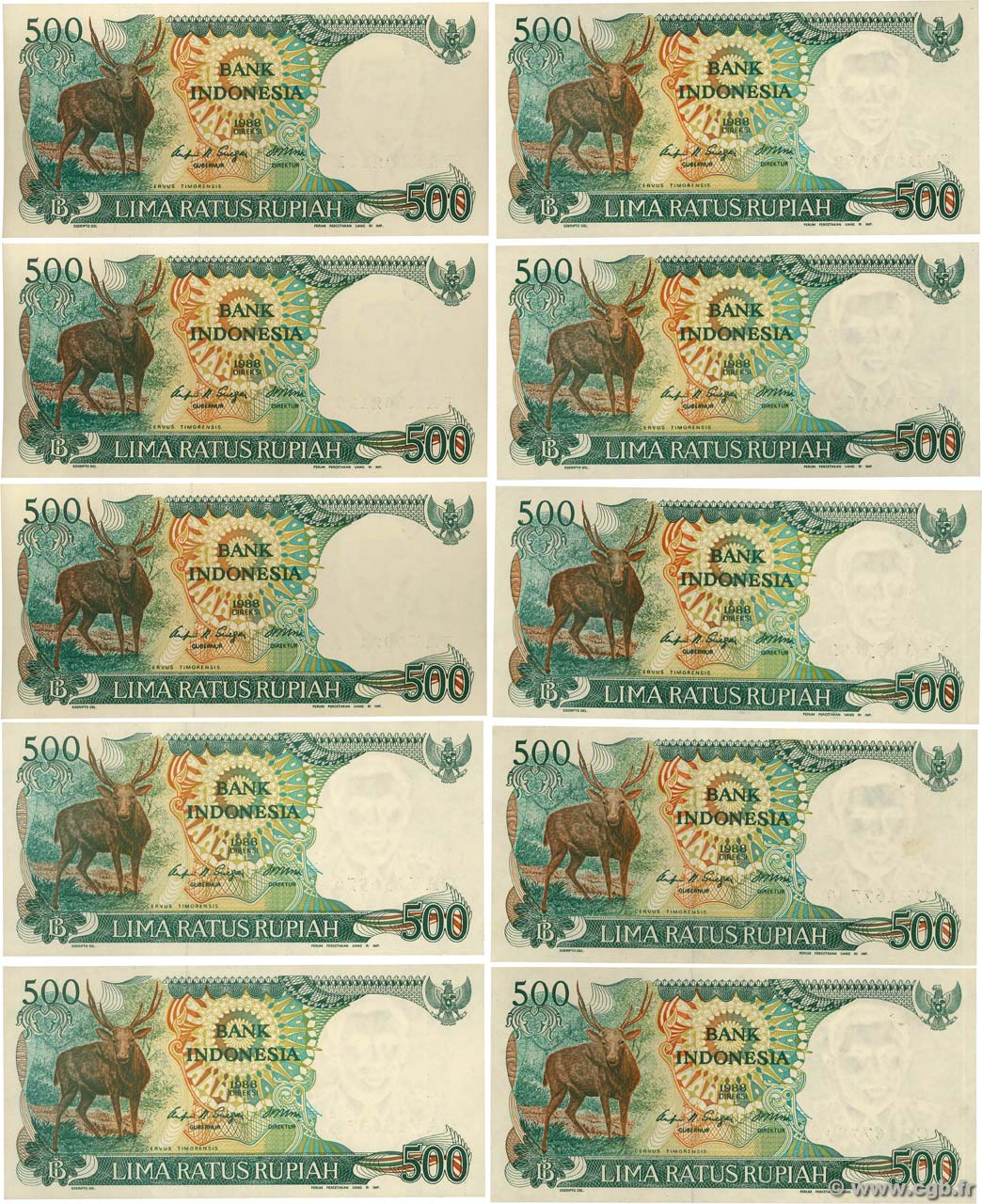 500 Rupiah INDONESIA  1988 P.123a UNC