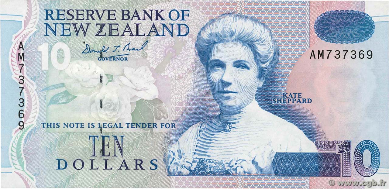 10 Dollars NOUVELLE-ZÉLANDE  1992 P.178a SUP+