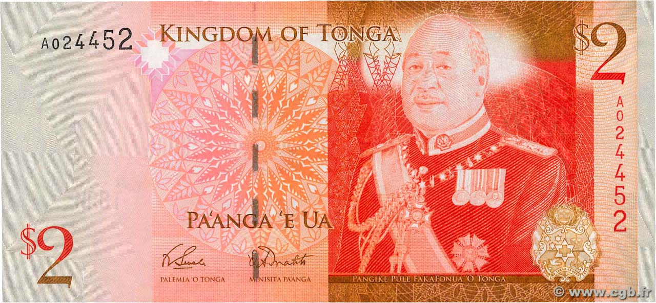 2 Pa anga TONGA  2009 P.38 UNC