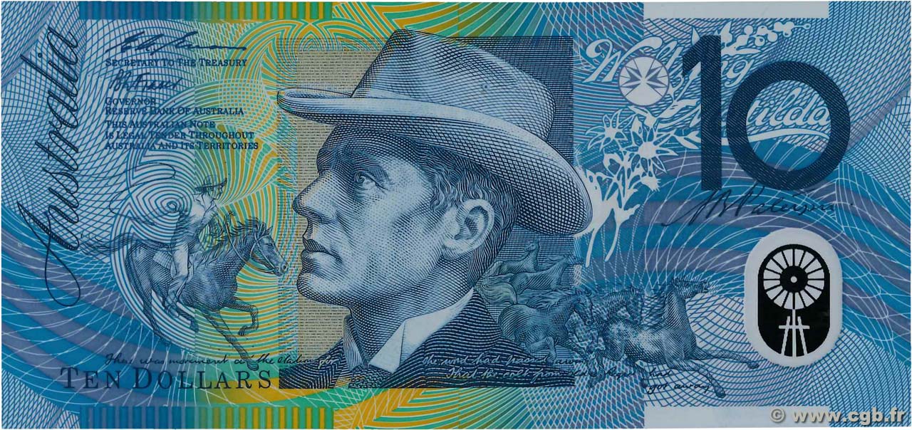 10 Dollars AUSTRALIA  1993 P.52a XF+