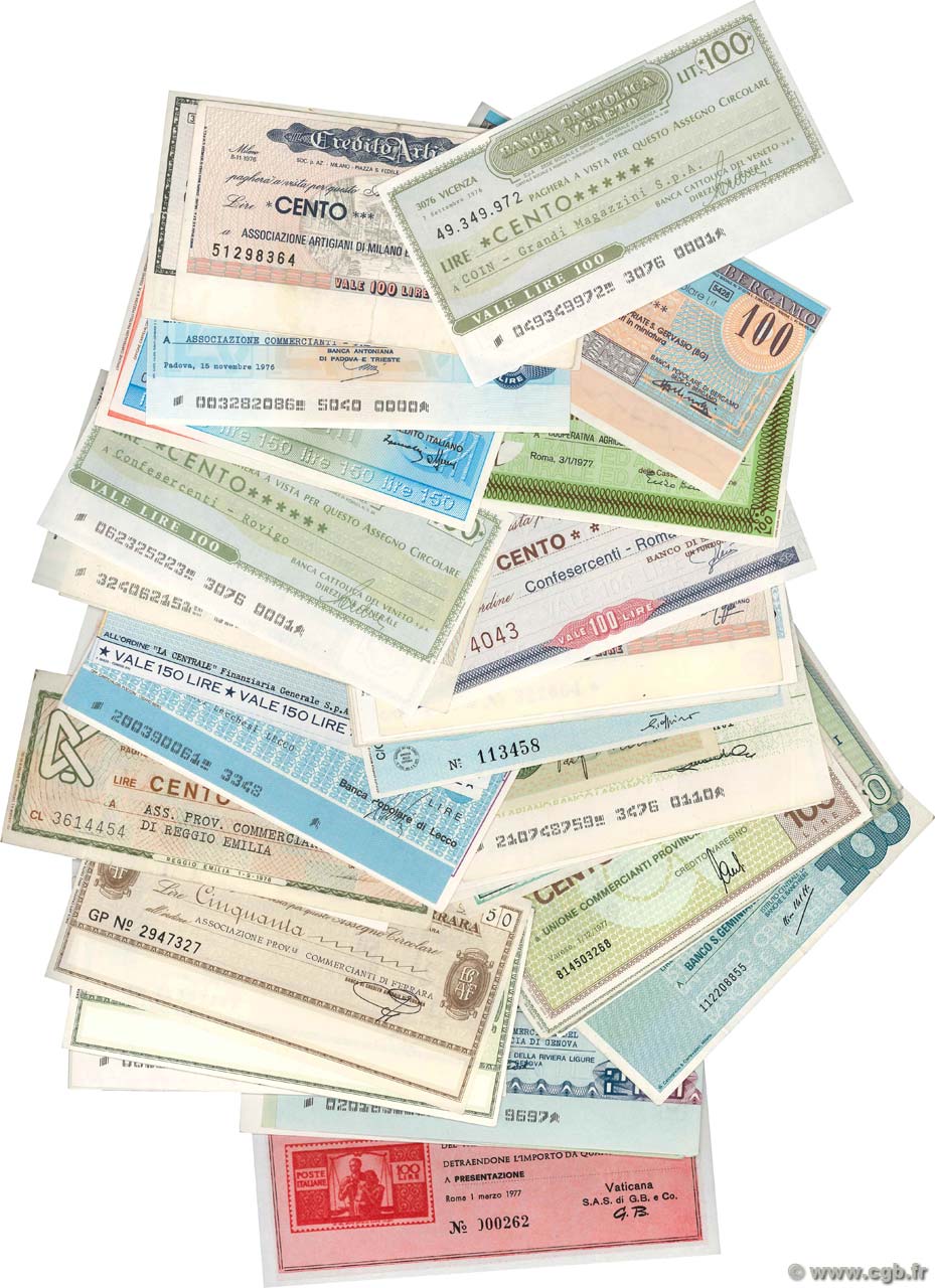 Lot de 50 billets ITALIE  1900 P.LOT TTB