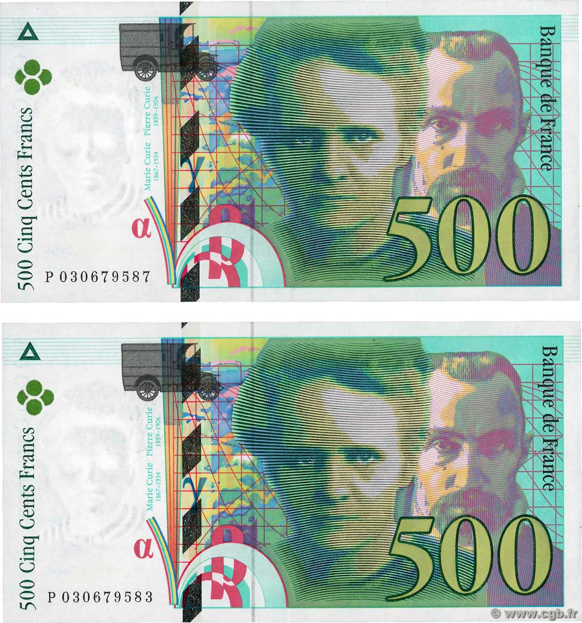 500 Francs PIERRE ET MARIE CURIE Lot FRANKREICH  1994 F.76.01 VZ
