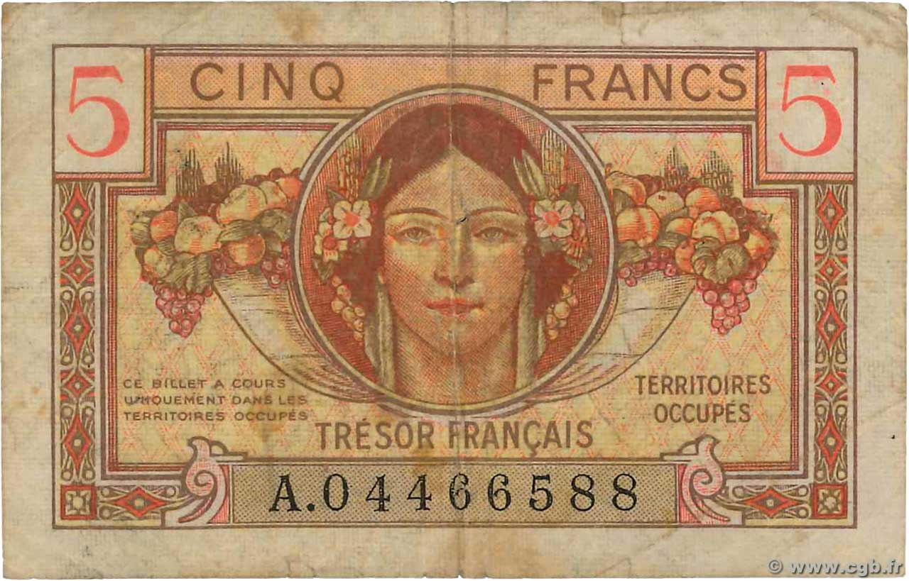 5 Francs TRÉSOR FRANÇAIS FRANCE  1947 VF.29.01 F