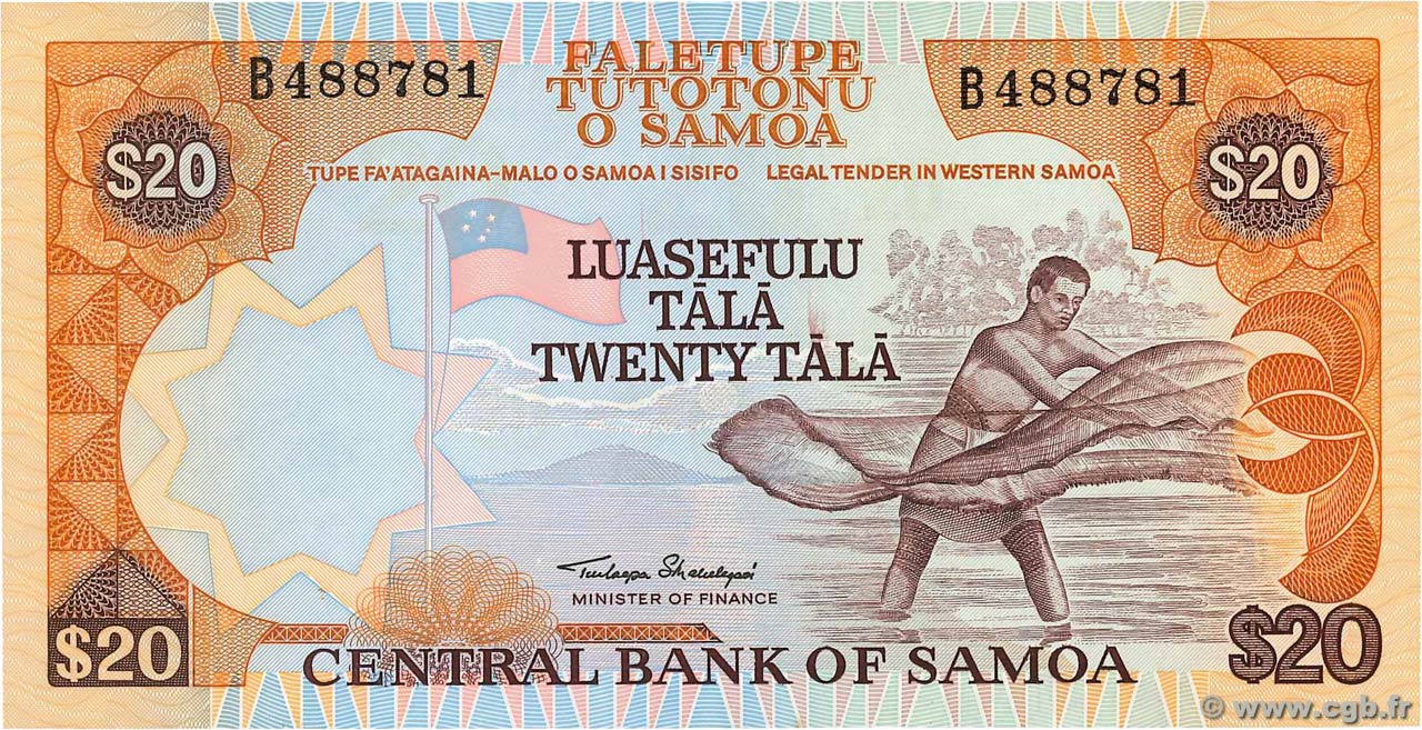 20 Tala SAMOA  2002 P.35a UNC-