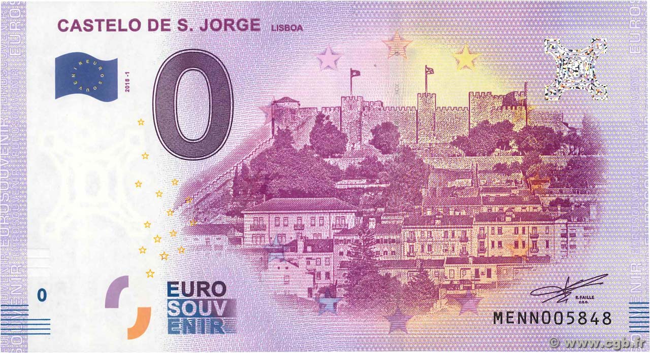 0 Euro PORTUGAL Lisbonne 2019  FDC