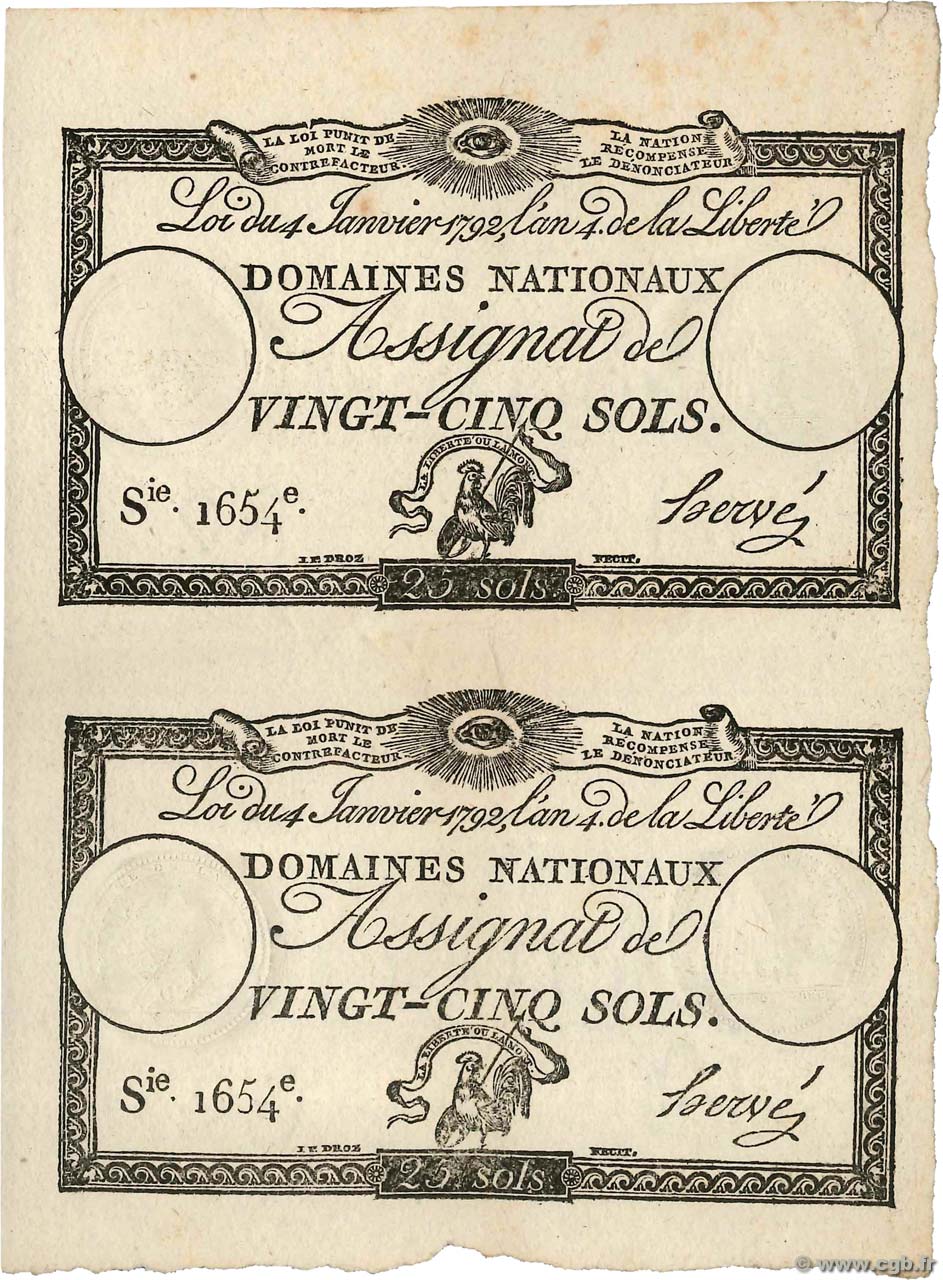 25 Sols FRANCE  1792 Ass.25a SUP+