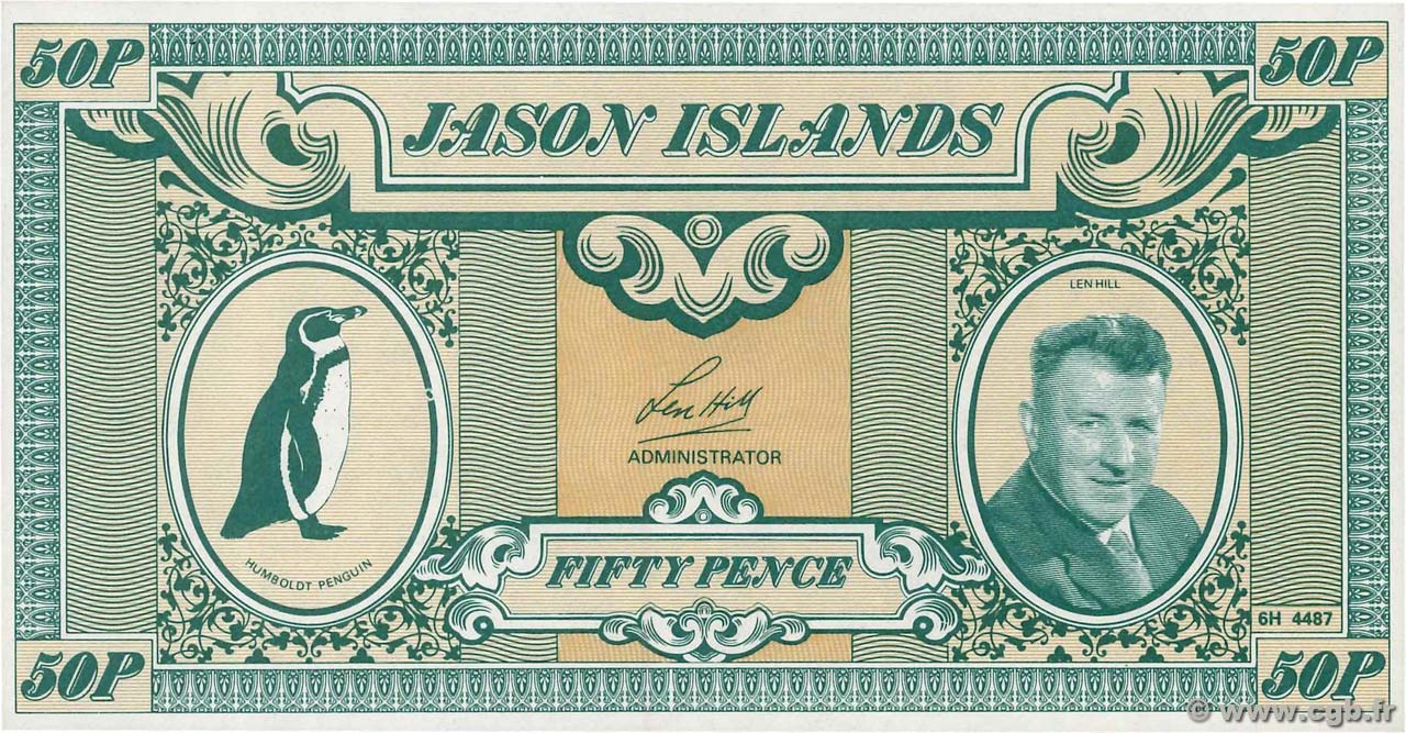 50 Pence JASON S ISLANDS  2007  UNC
