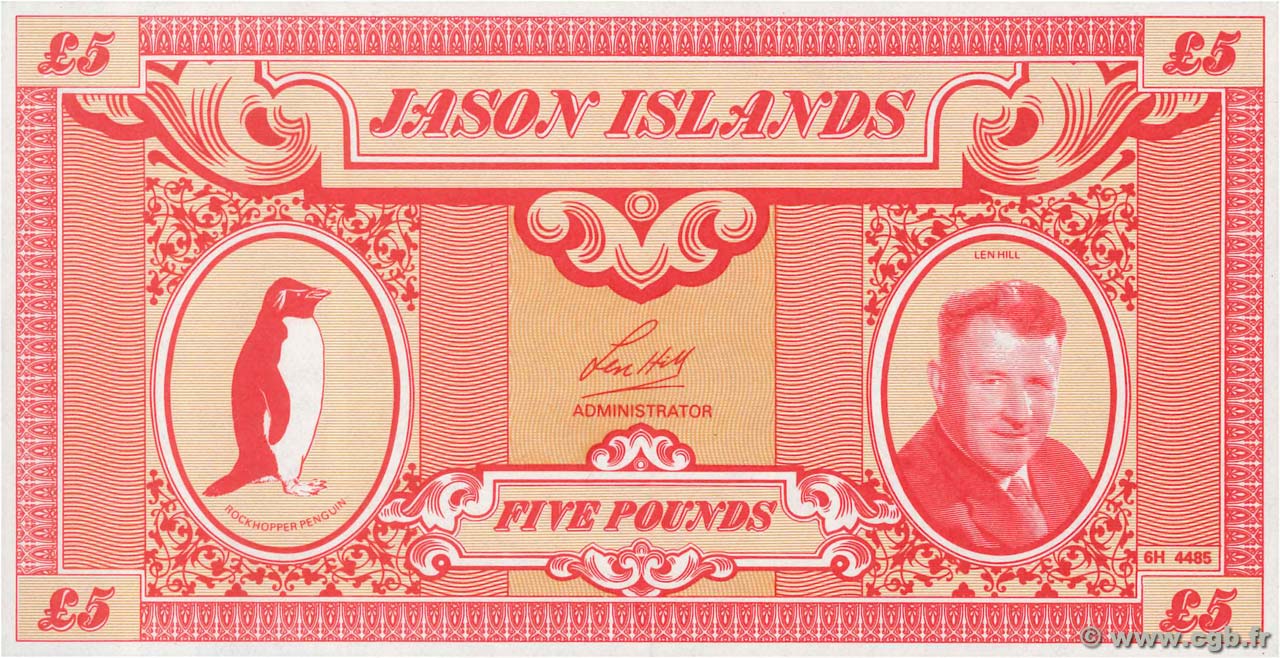 5 Pounds JASON S ISLANDS  2007  UNC