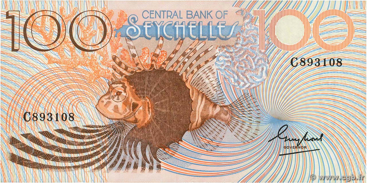 100 Rupees SEYCHELLEN  1983 P.31a VZ