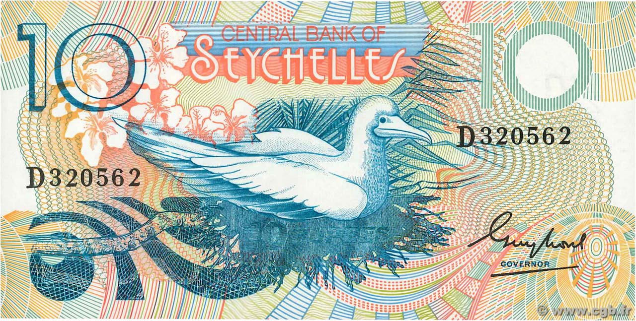 10 Rupees SEYCHELLES  1983 P.28a SC