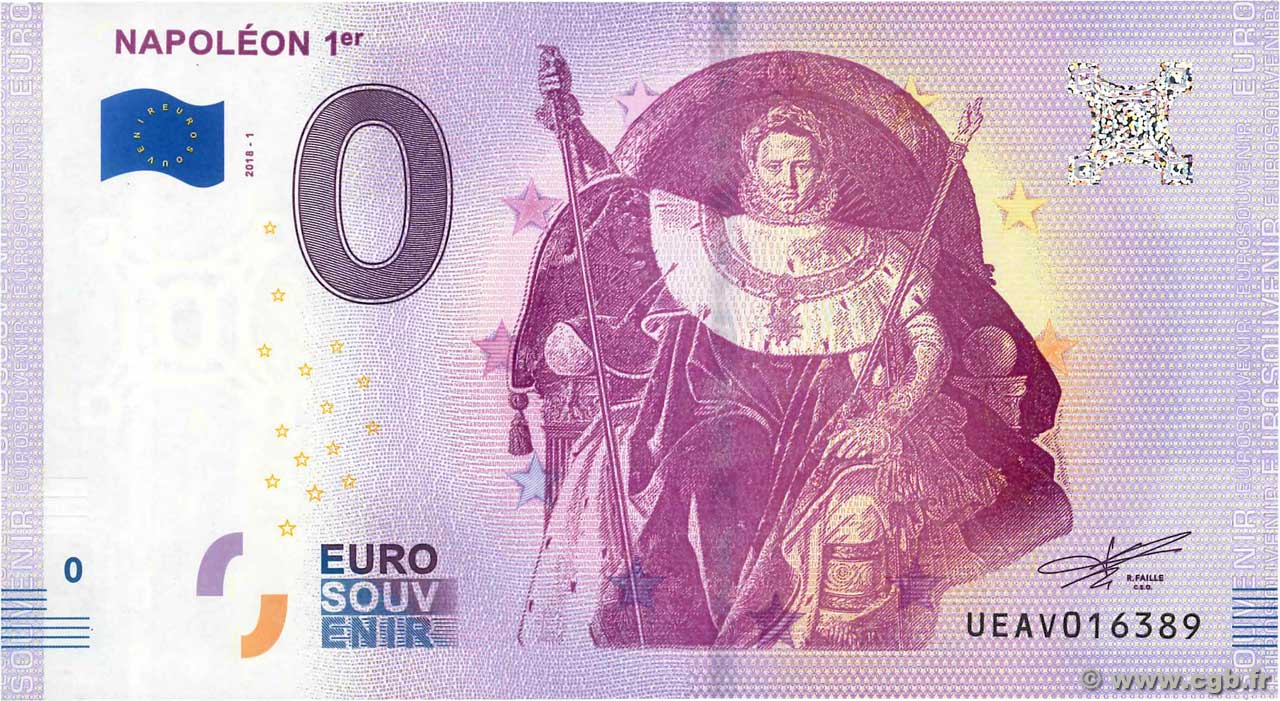 UE JF-1 BILLET SOUVENIR 0 € 0 € BANKNOTE 2018-1 ALPHA 