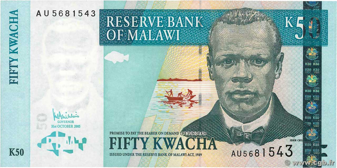 50 Kwacha MALAWI  2005 P.53a NEUF