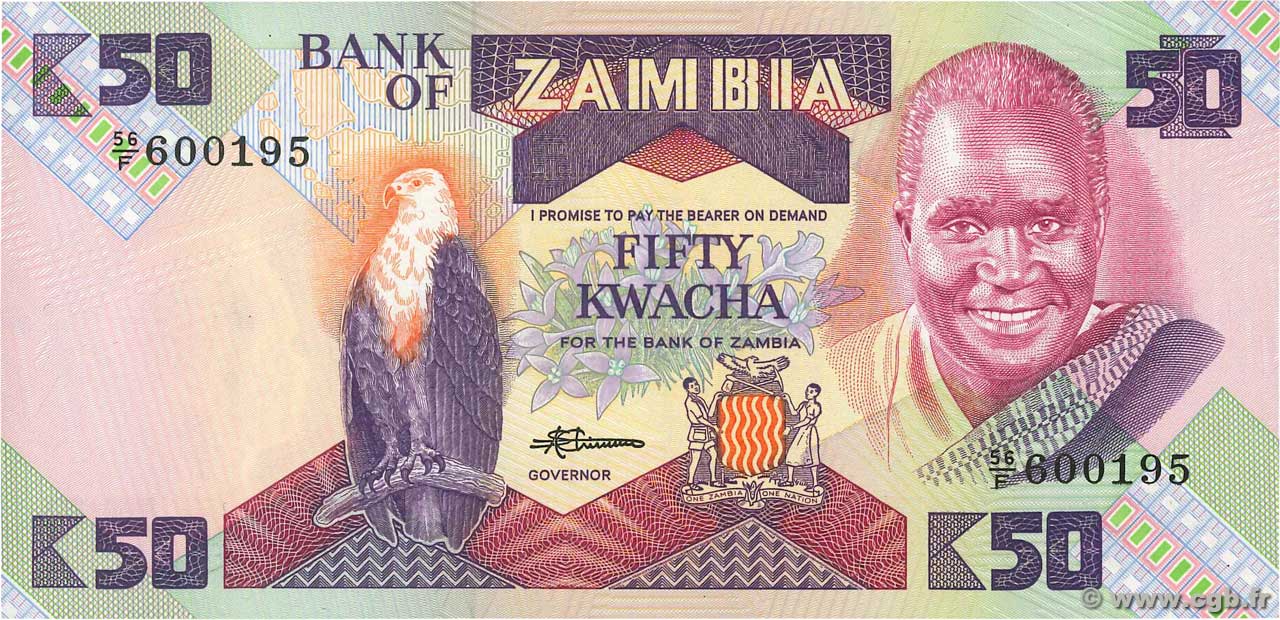 50 Kwacha ZAMBIE  1986 P.28a NEUF