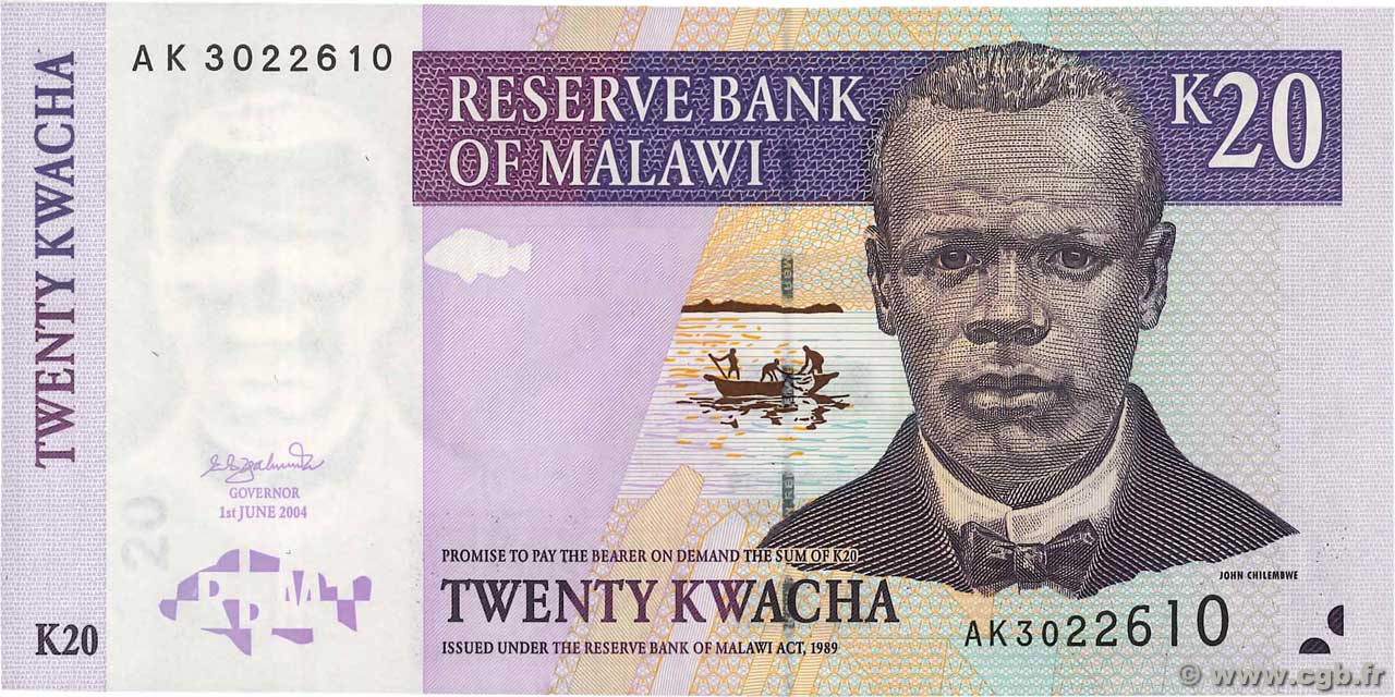 20 Kwacha MALAWI  2004 P.44a FDC