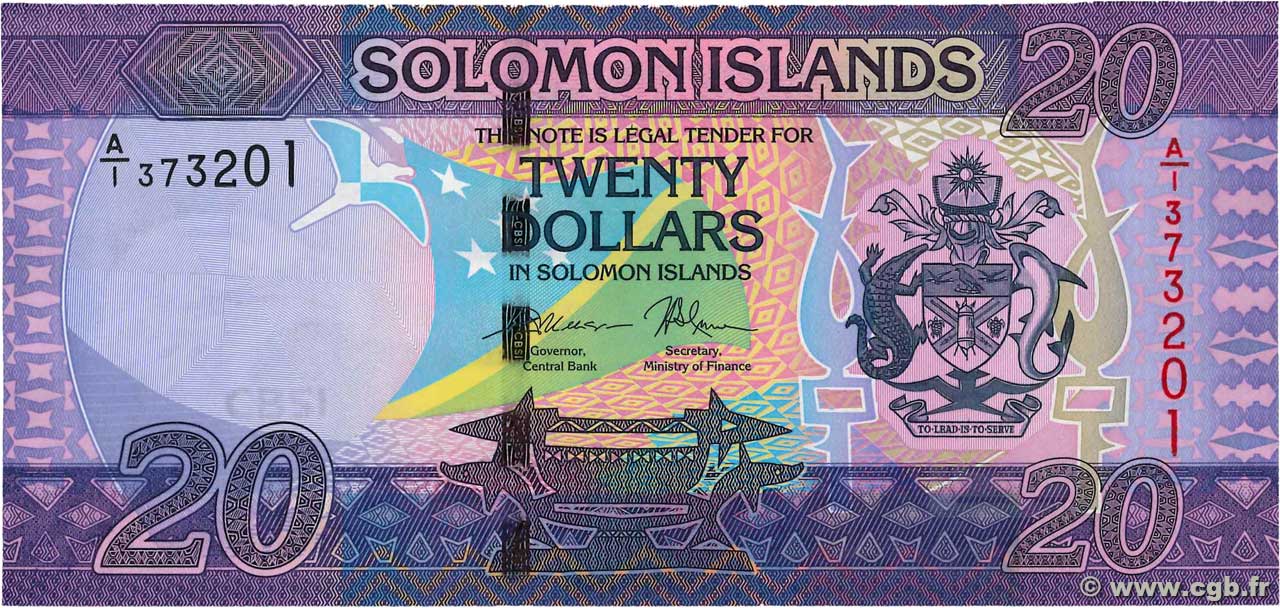 20 Dollars SOLOMON ISLANDS  2017 P.34 AU