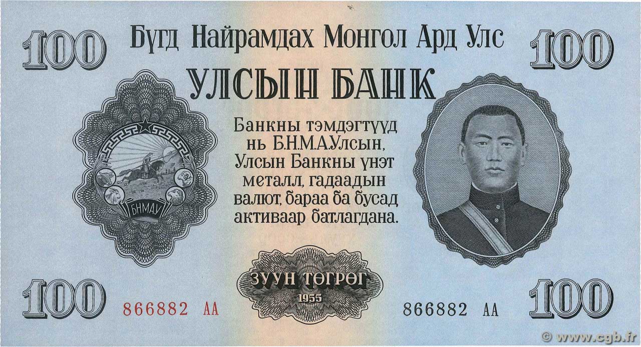 100 Tugrik MONGOLIE  1955 P.34 UNC-