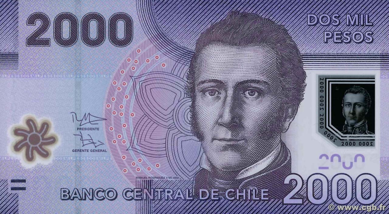2000 Pesos CHILE  2013 P.162c UNC