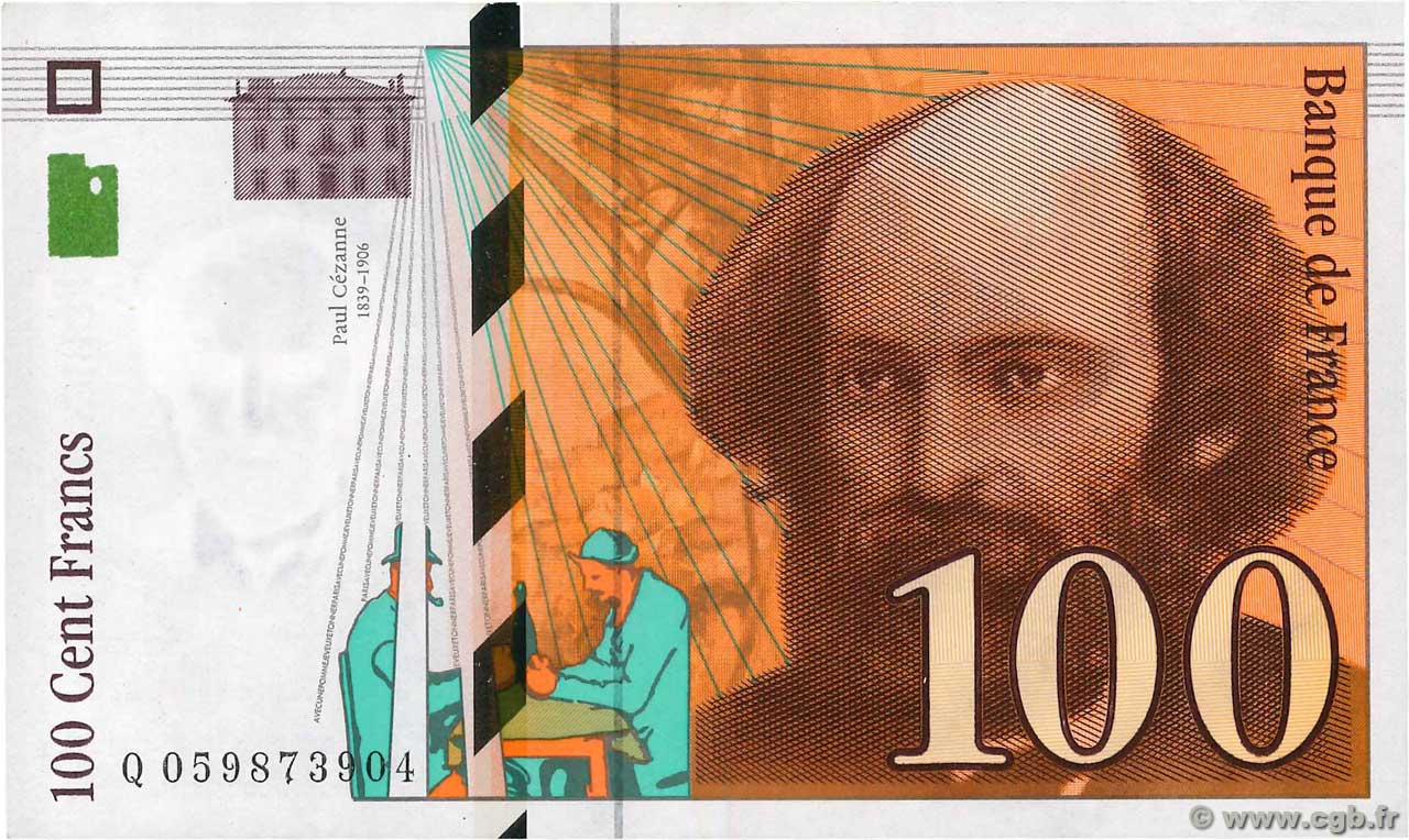 100 Francs CÉZANNE FRANCE  1998 F.74.02 XF
