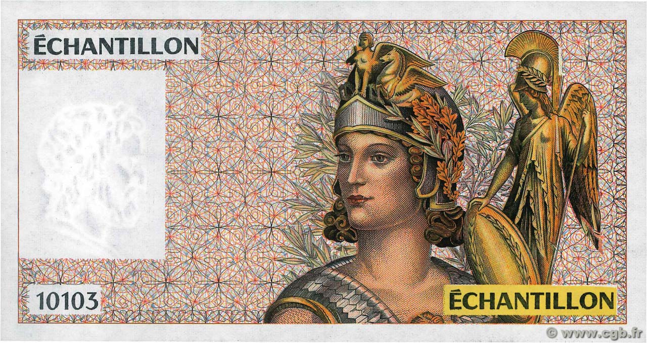 100 Francs DELACROIX, type Athéna FRANCE Regionalismus und verschiedenen  1990  ST
