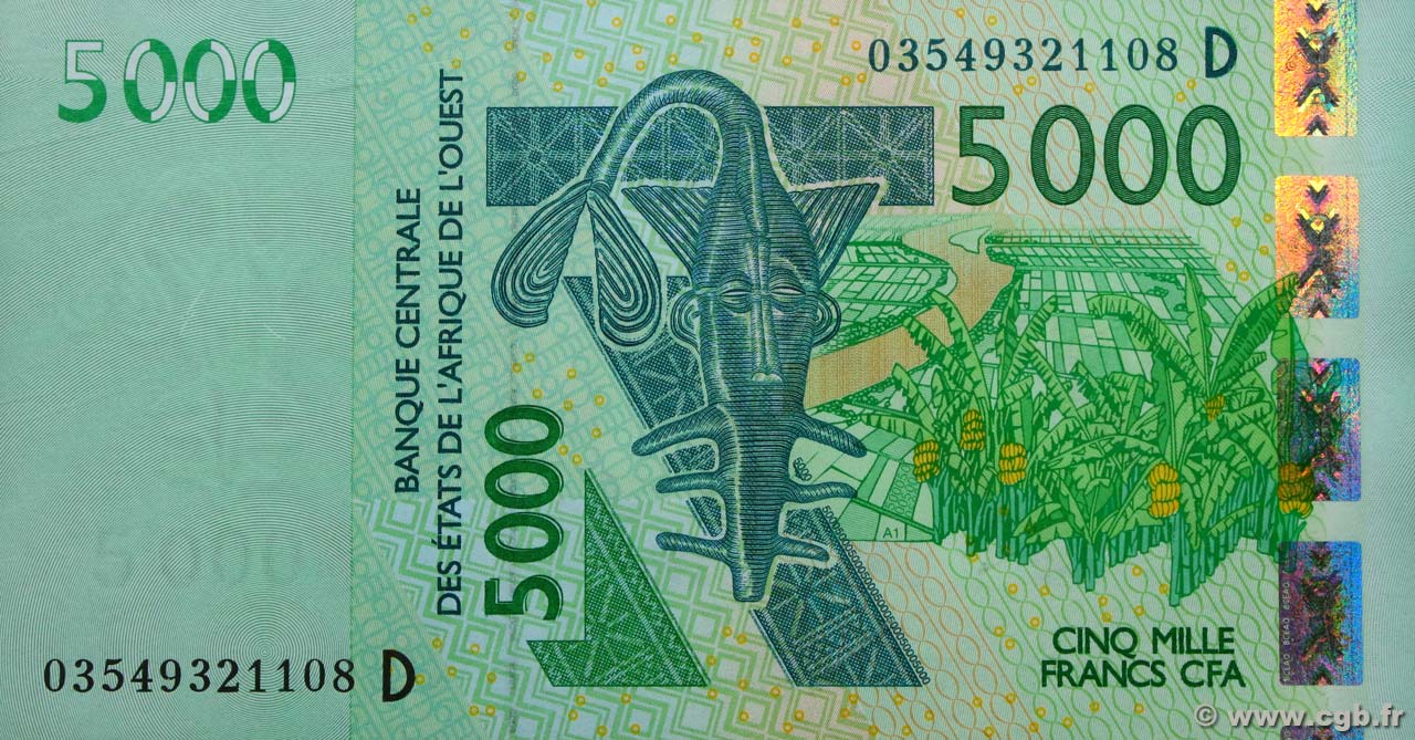 5000 Francs ÉTATS DE L AFRIQUE DE L OUEST  2003 P.417Da NEUF