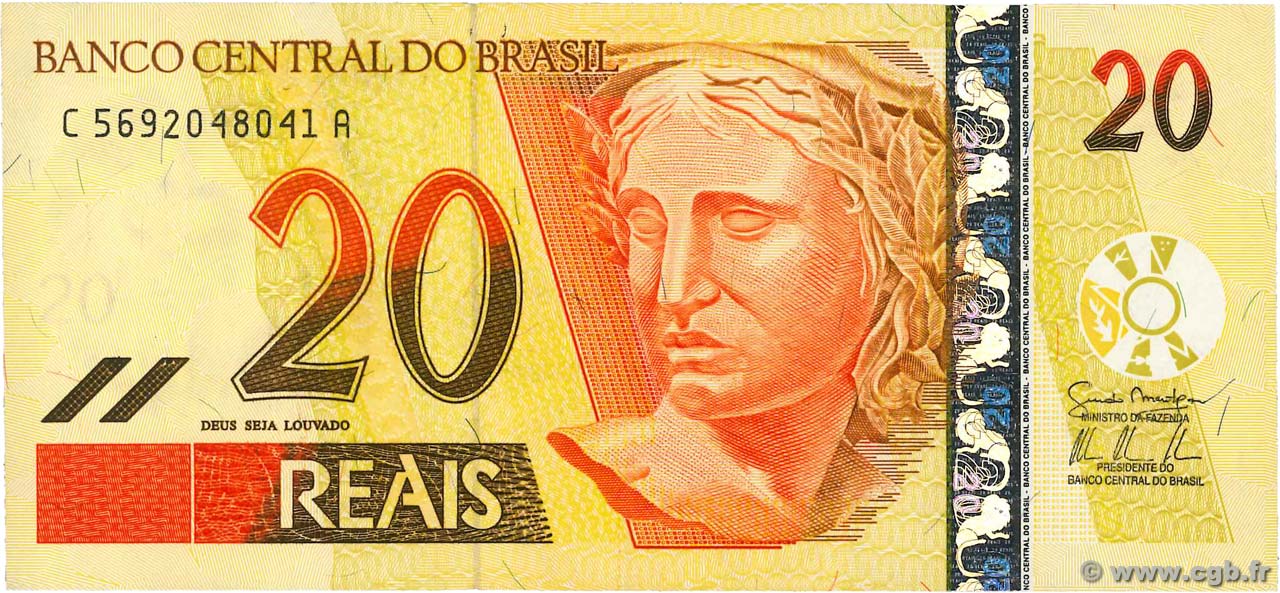 20 Reais BRAZIL  2002 P.250g UNC
