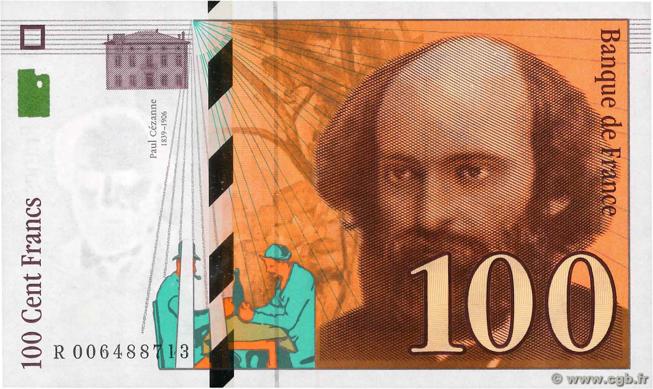 100 Francs CÉZANNE FRANCE  1997 F.74.01 UNC