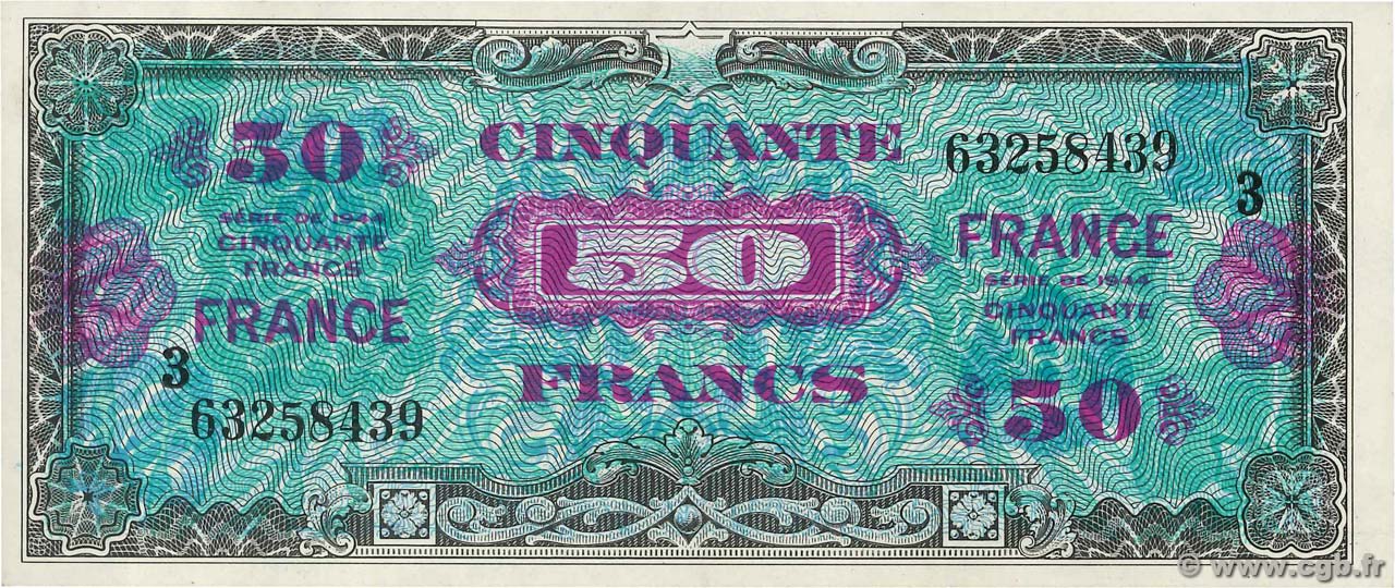 50 Francs FRANCE FRANCIA  1945 VF.24.03 AU