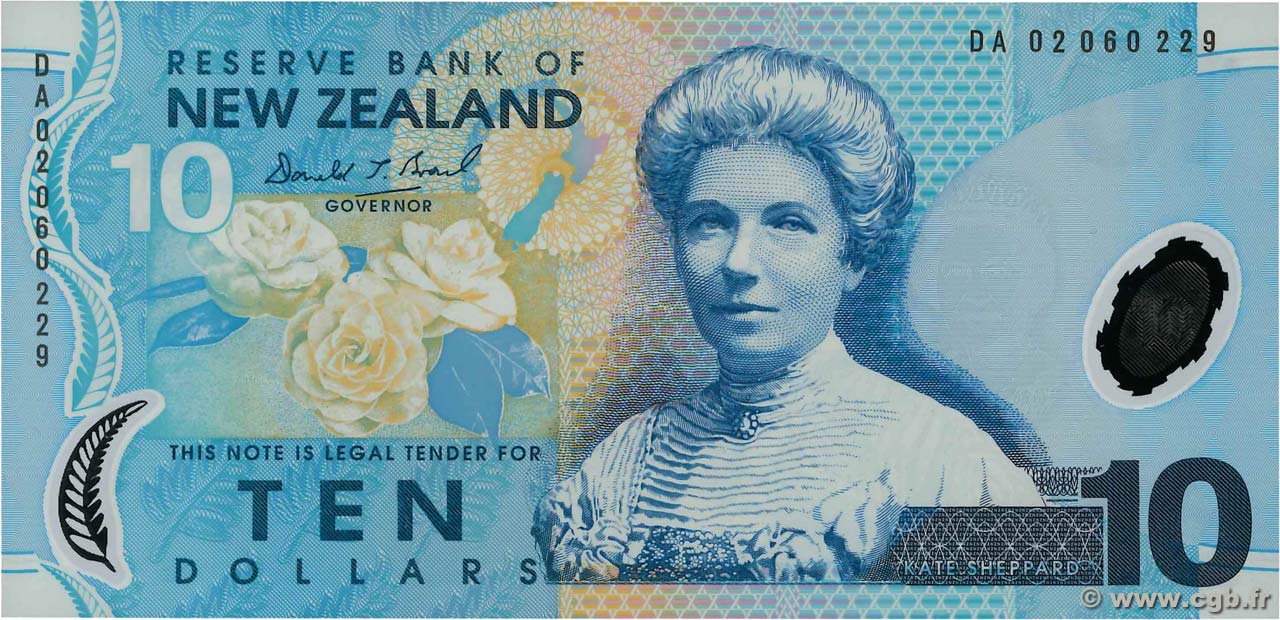 10 Dollars NOUVELLE-ZÉLANDE  2002 P.186a NEUF