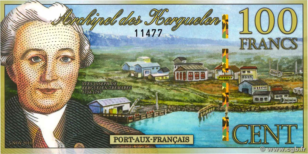 100 Francs KERGUELEN  2010  FDC