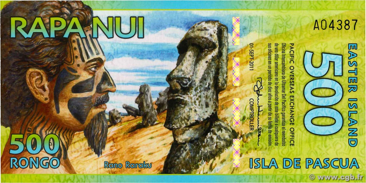 500 Rongo EASTER ISLAND  2011  UNC