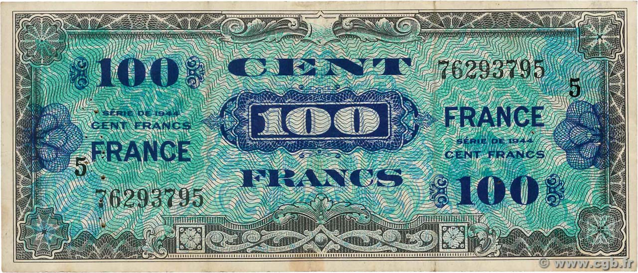 100 Francs FRANCE FRANCE  1945 VF.25.05 F