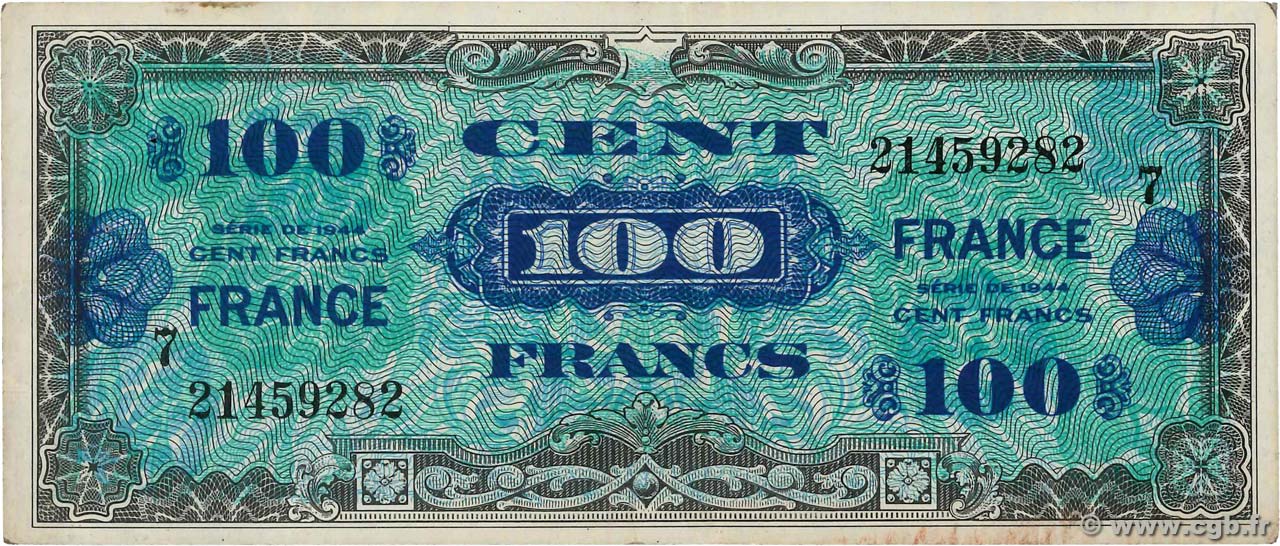 100 Francs FRANCE FRANCIA  1945 VF.25.07 MBC