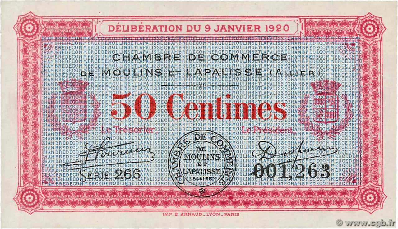 50 Centimes FRANCE régionalisme et divers Moulins et Lapalisse 1920 JP.086.15 pr.NEUF