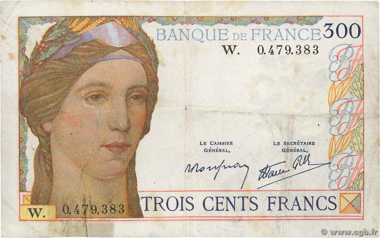 300 Francs FRANCE  1938 F.29.02 B