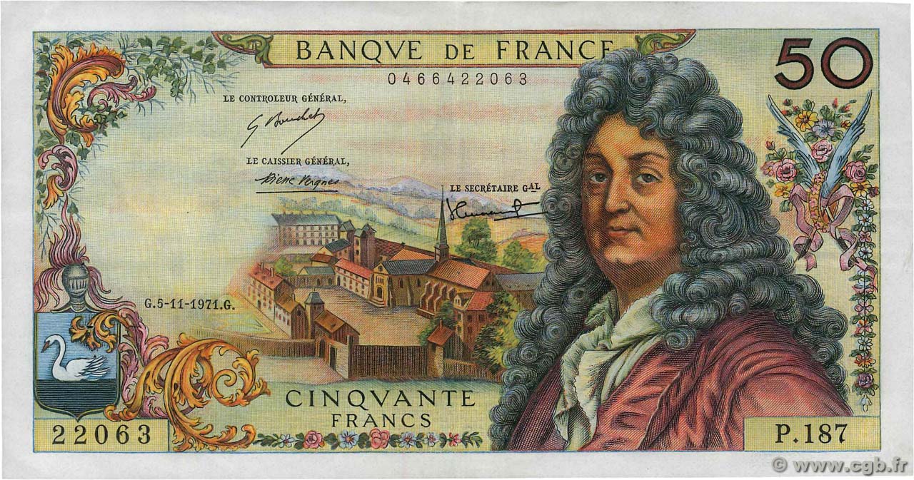50 Francs RACINE FRANCE  1971 F.64.19 TTB