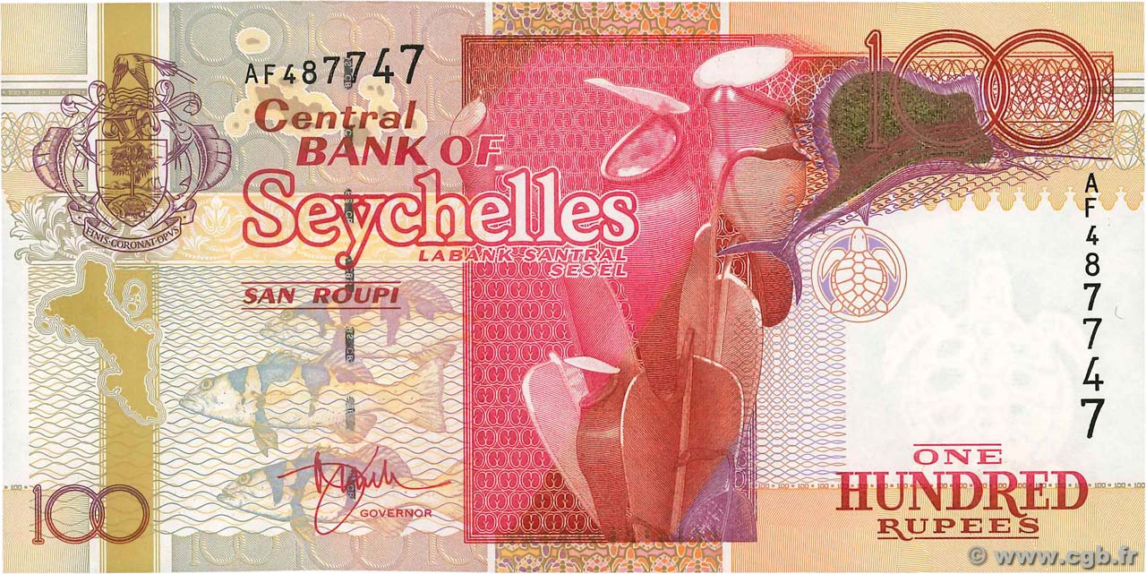 100 Rupees SEYCHELLES  2001 P.40b pr.NEUF