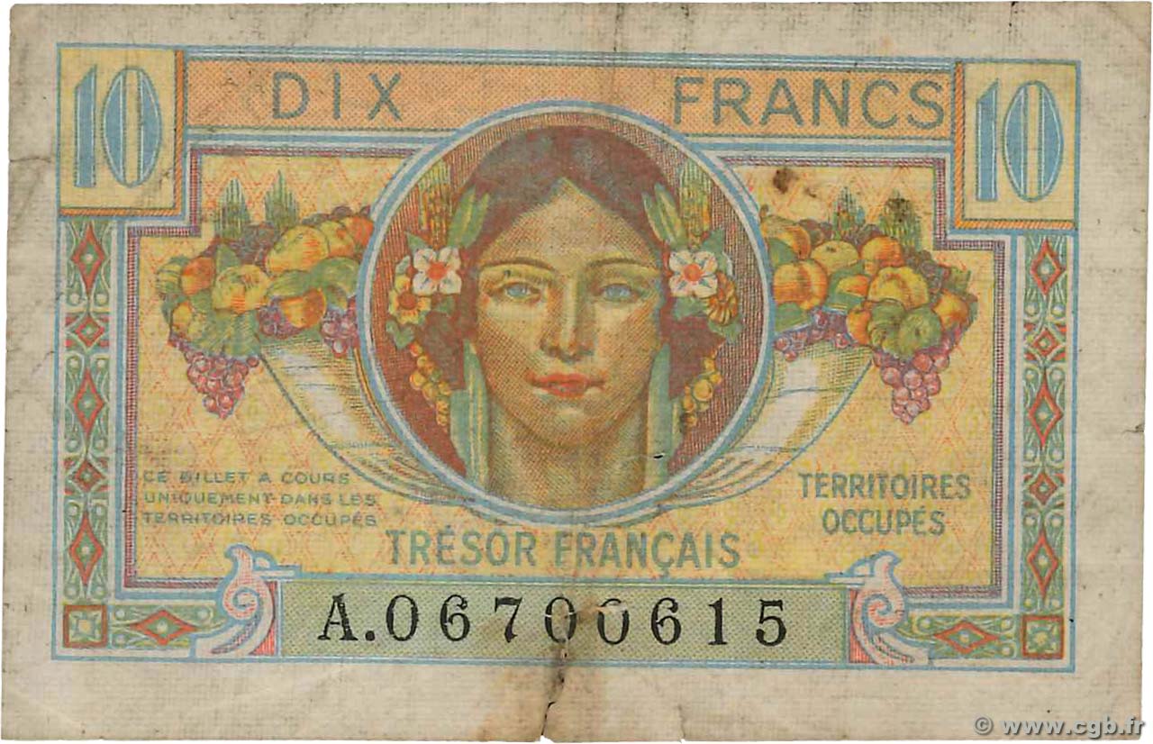 10 Francs TRÉSOR FRANÇAIS FRANCE  1947 VF.30.01 G