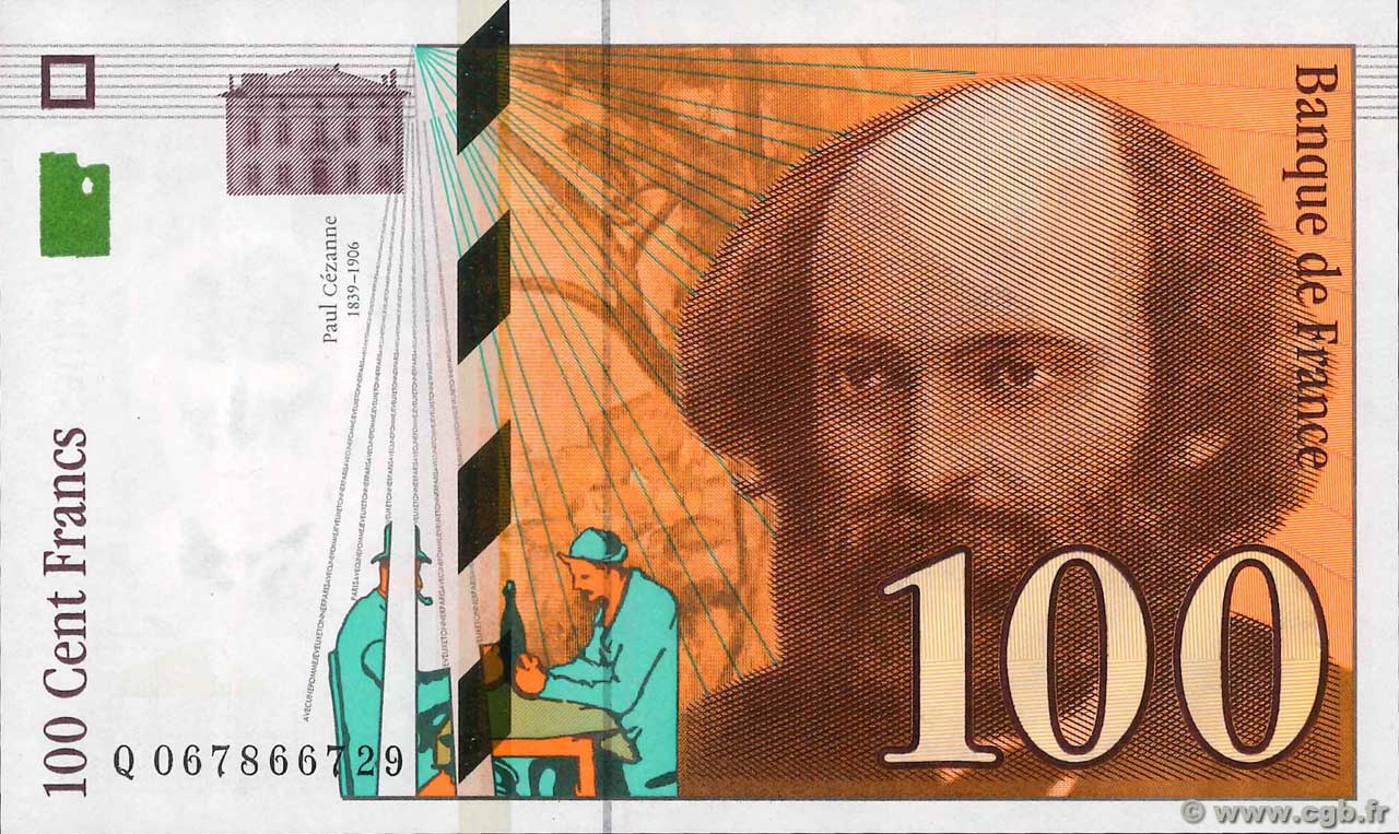 100 Francs CÉZANNE FRANCIA  1998 F.74.02 FDC