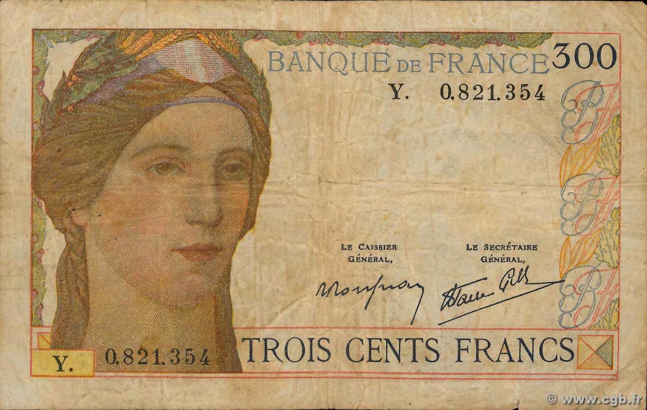 300 Francs FRANCIA  1939 F.29.03 RC