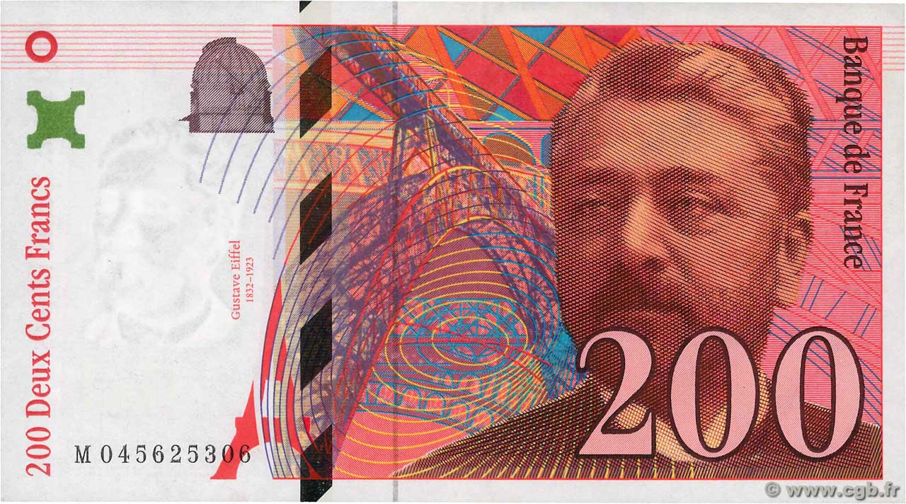 200 Francs EIFFEL FRANCIA  1996 F.75.03b SPL