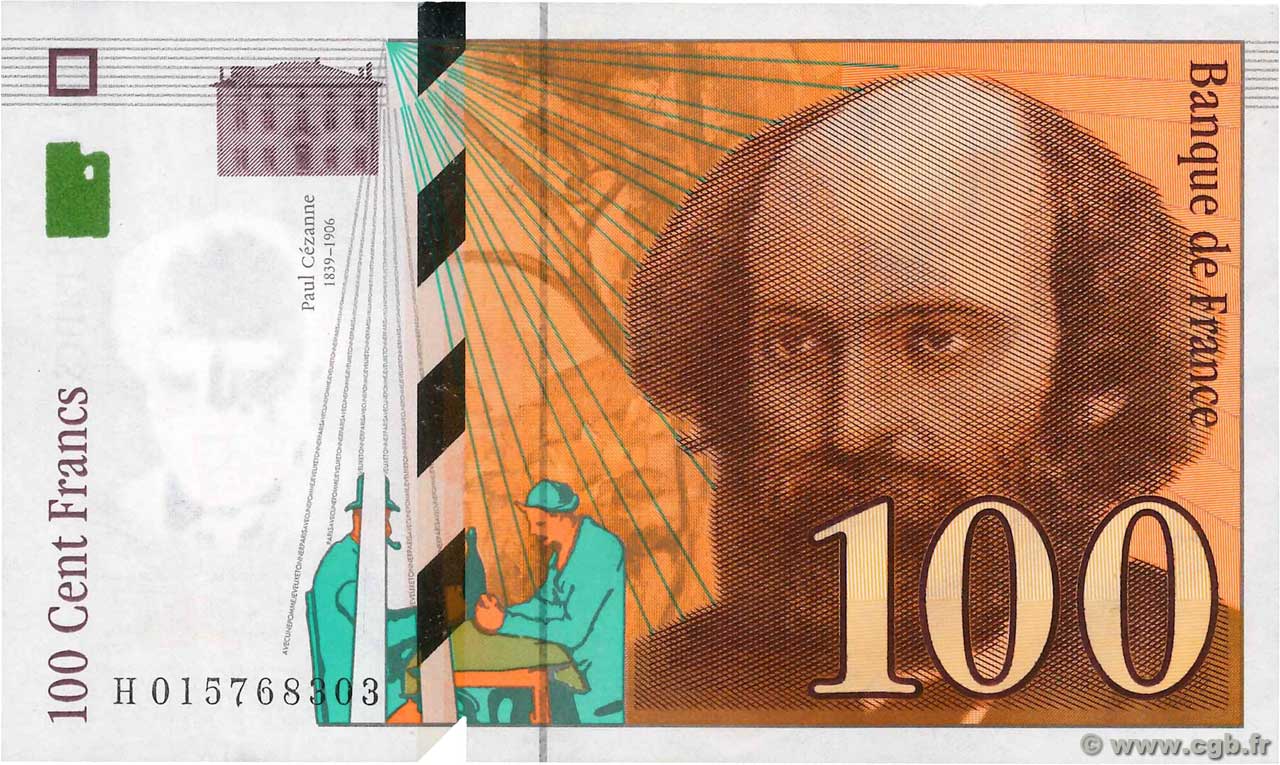 100 Francs CÉZANNE FRANCE  1997 F.74.01 XF