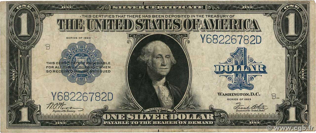 1 Dollar STATI UNITI D AMERICA  1923 P.342 MB