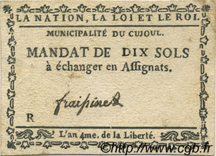 10 Sols FRANCE Regionalismus und verschiedenen Cujoul 1792 Kc.12.032 SS