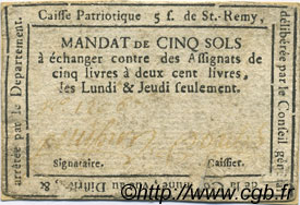 5 Sols FRANCE regionalism and various Saint Remy De Provence 1792 Kc.13.136 VF