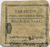 2 Sous FRANCE Regionalismus und verschiedenen Tarascon 1792 Kc.13.154a fSS