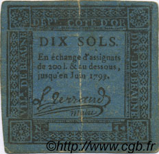 10 Sols FRANCE regionalismo y varios Beaune 1792 Kc.21.008 BC+