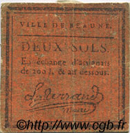 2 Sols FRANCE Regionalismus und verschiedenen Beaune 1792 Kc.21.012 SS