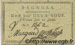 2 Sous FRANCE regionalism and various Bagnols 1792 Kc.30.021 XF